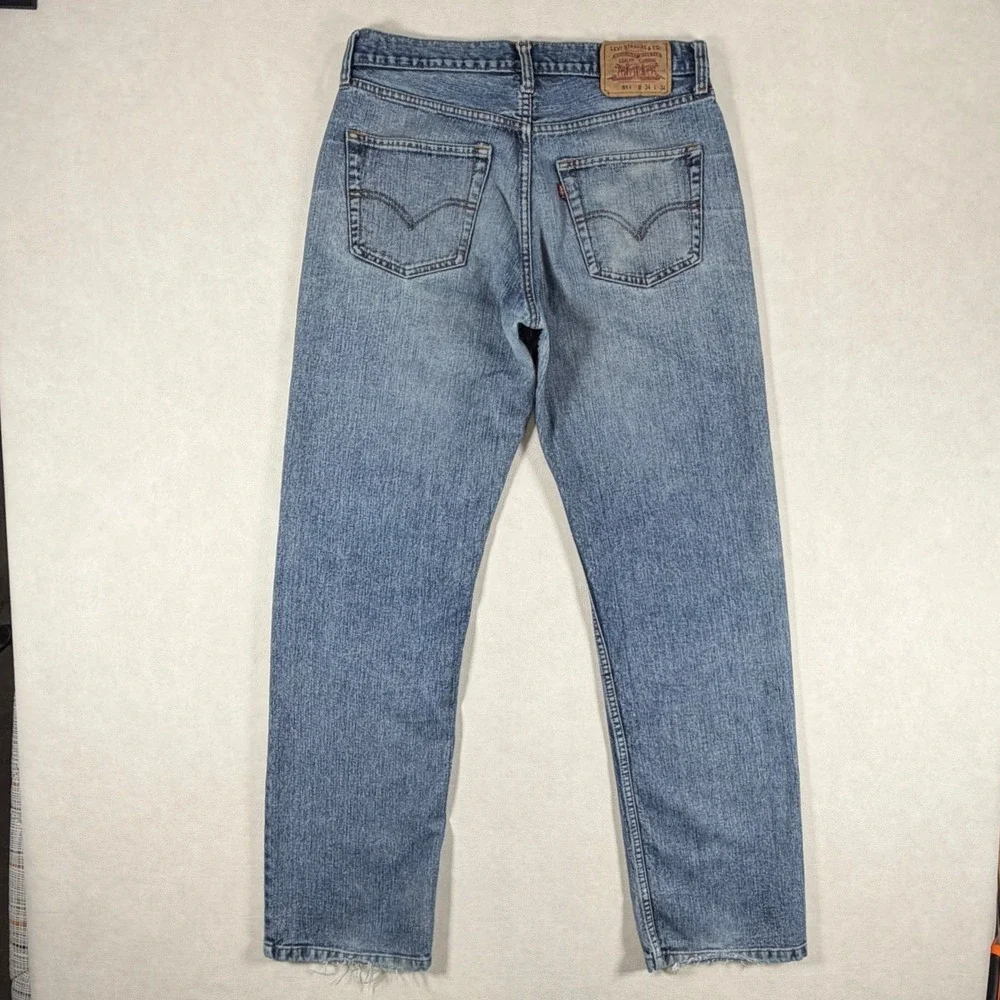 Vintage Levis 511 Slim Fit Jeans Mens 32x34 Blue Denim Straight Leg Cotton